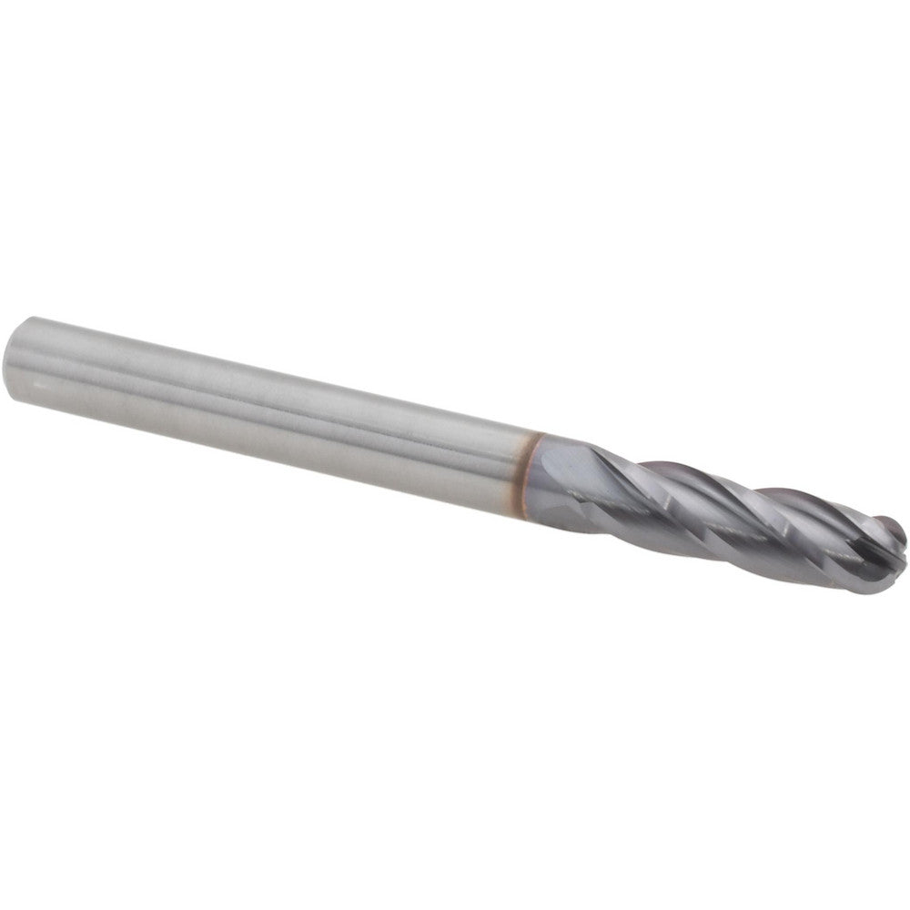 Hertel EG250012 Ball End Mill 3/16" Dia, 5/8" LOC, 4 Flute, Solid Carbide