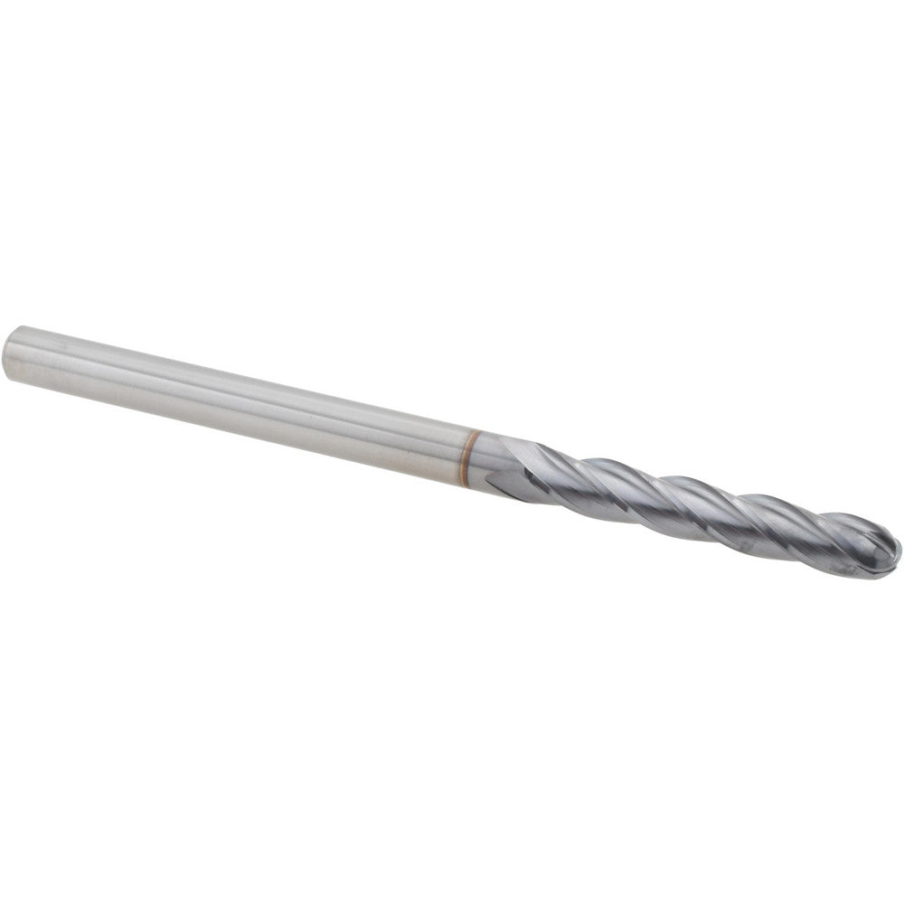 Hertel EG062012 Ball End Mill 3/16" Dia, 1-1/8" LOC, 4 Flute, Solid Carbide