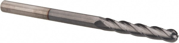 Hertel EG062016 Ball End Mill 1/4" Dia, 1-1/2" LOC, 4 Flute, Solid Carbide