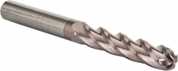 Hertel EG062032 Ball End Mill 1/2" Dia, 3" LOC, 4 Flute, Solid Carbide