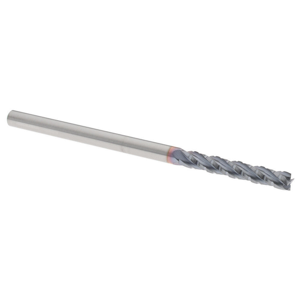 Hertel 2500487 Roughing End Mill 1/8" Dia, 4 Flute, Single End, Solid Carbide, Chipbreaker