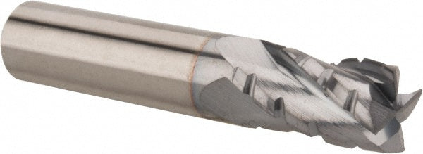 Hertel 2500505 Roughing End Mill 3/8" Dia, 4 Flute, Single End, Solid Carbide, Chipbreaker