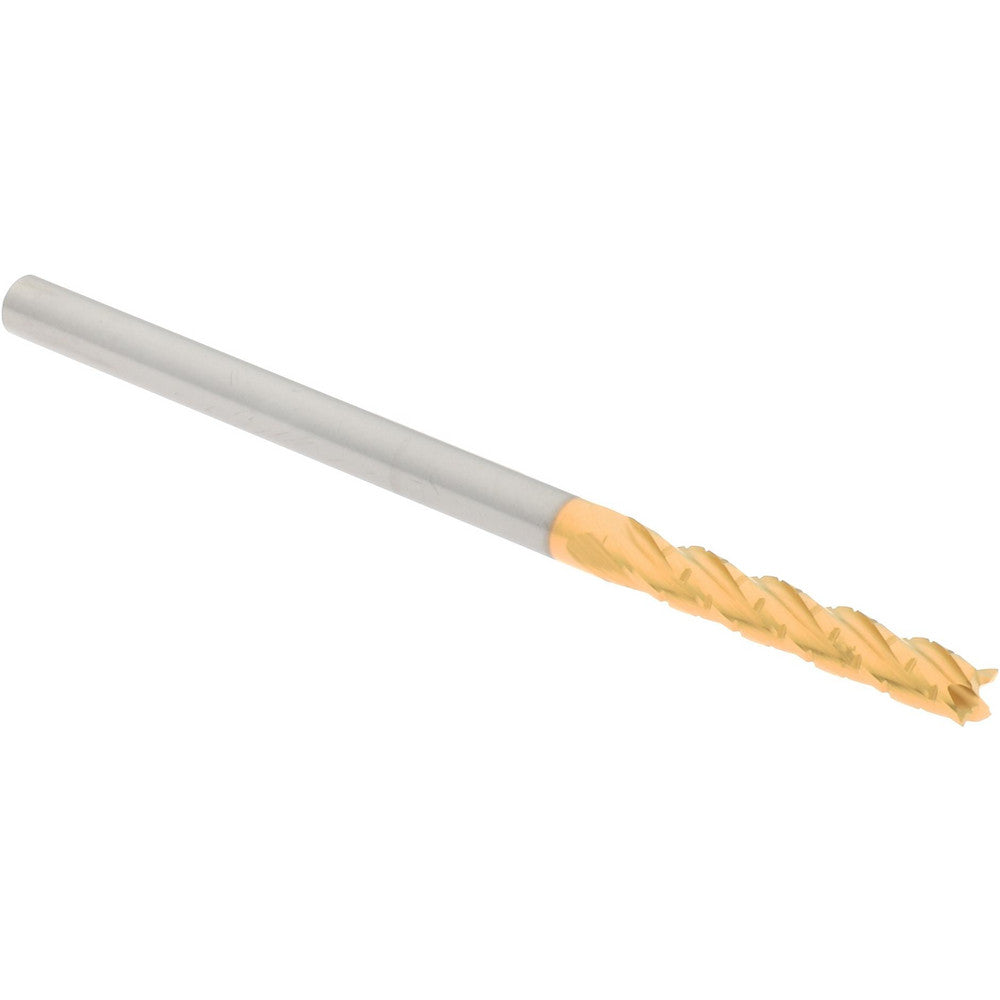Hertel 2500488 Roughing End Mill 1/8" Dia, 4 Flute, Single End, Solid Carbide, Chipbreaker