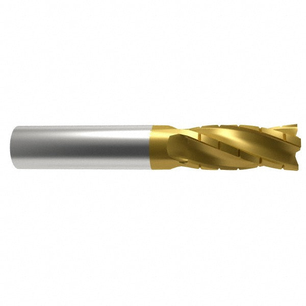 Hertel 2500514 Roughing End Mill 1/2" Dia, 4 Flute, Single End, Solid Carbide, Chipbreaker