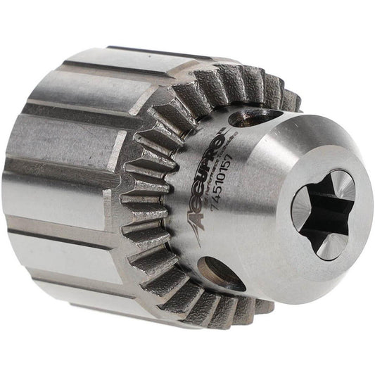 Accupro CY00609000MSC Drill Chuck 1/32 to 1/4" Capacity, Threaded Mount, 3/8-24 in