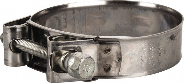 Mikalor 301921-5 T-Bolt Hose Clamp 3.35 to 3.58" Hose, 63/64" Wide, Stainless Steel