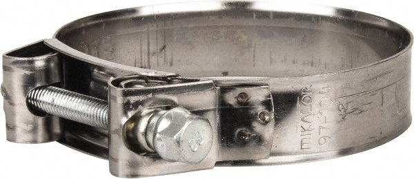 Mikalor 301923-1 T-Bolt Hose Clamp 3.82 to 4.1" Hose, 63/64" Wide, Stainless Steel