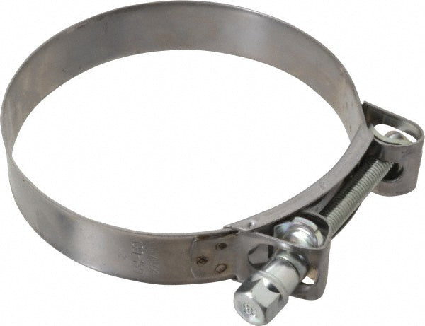Mikalor 301927-4 T-Bolt Hose Clamp 5.11 to 5.51" Hose, 1-3/32" Wide, Stainless Steel