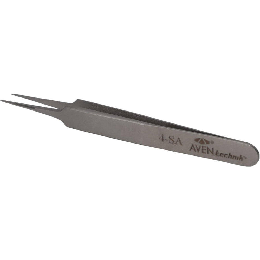 Aven 18059USA Precision Tweezer 4-SA, Stainless Steel, 4-1/2" OAL