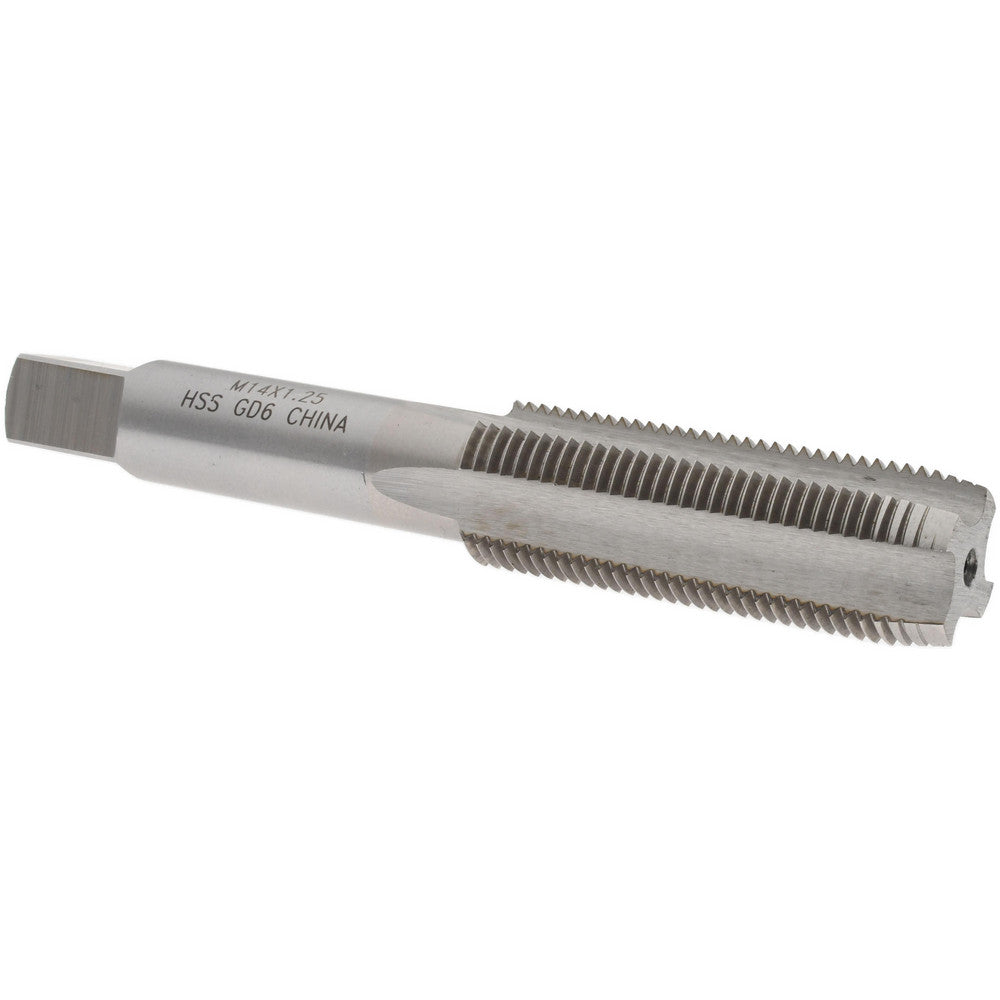 Value Collection JY74527342 Straight Flute Tap M14x1.25 Metric Fine, 4 Flute, Plug Chamfer, HSS, Bright/Uncoated Finish
