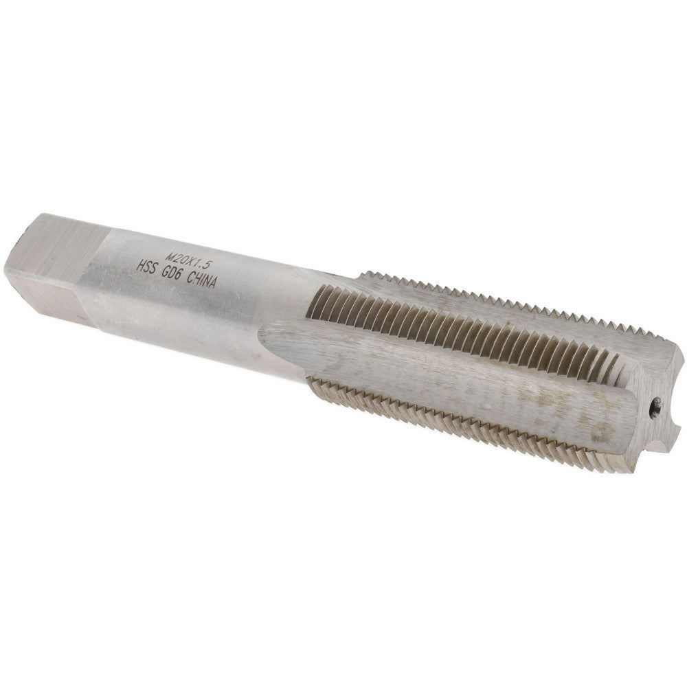 Value Collection JY74527383 Straight Flute Tap M20x1.5 Metric Fine, 4 Flute, Plug Chamfer, HSS, Bright/Uncoated Finish