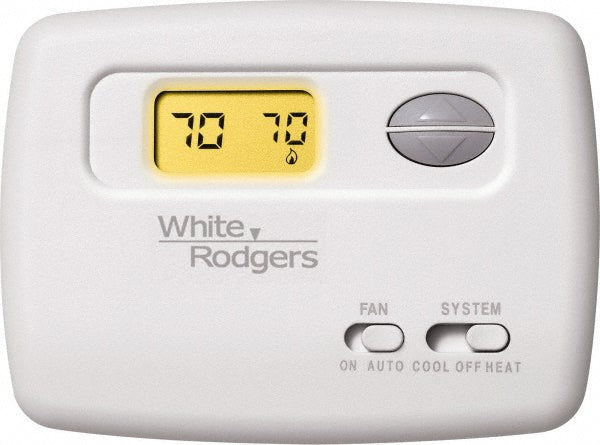 White-Rodgers 1F78-144 45 to 90&degF, 1 Heat, 1 Cool, Digital Nonprogrammable Thermostat