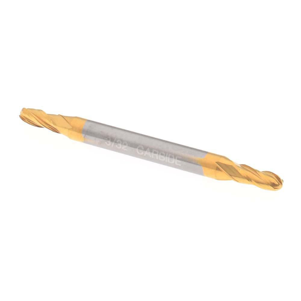 Hertel E699924409 Ball End Mill 3/32" Dia, 3/16" LOC, 4 Flute, Solid Carbide