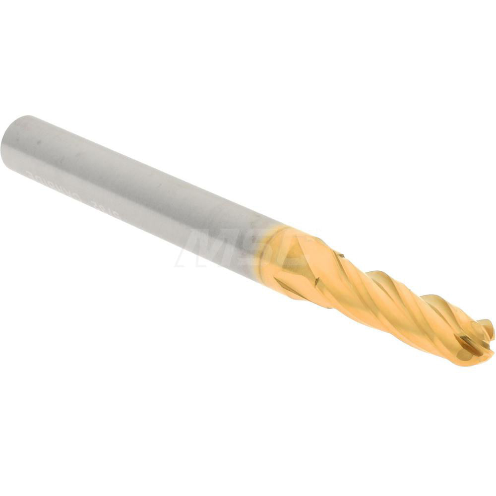 Hertel E6250010 Ball End Mill 5/32" Dia, 9/16" LOC, 4 Flute, Solid Carbide