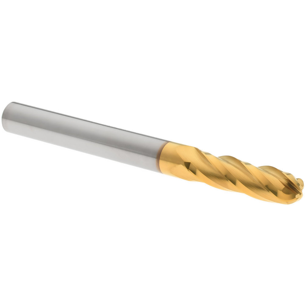 Hertel E6250012 Ball End Mill 3/16" Dia, 5/8" LOC, 4 Flute, Solid Carbide