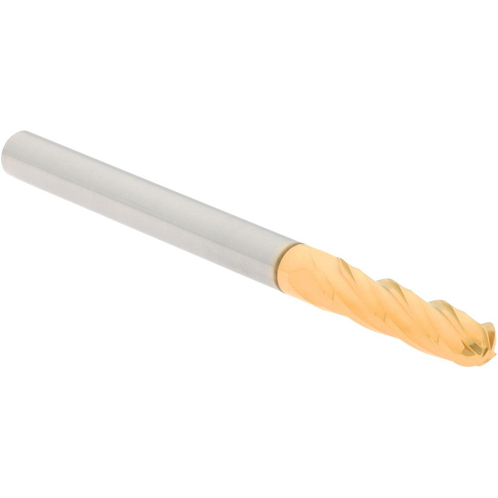 Hertel E6060012 Ball End Mill 3/16" Dia, 3/4" LOC, 4 Flute, Solid Carbide