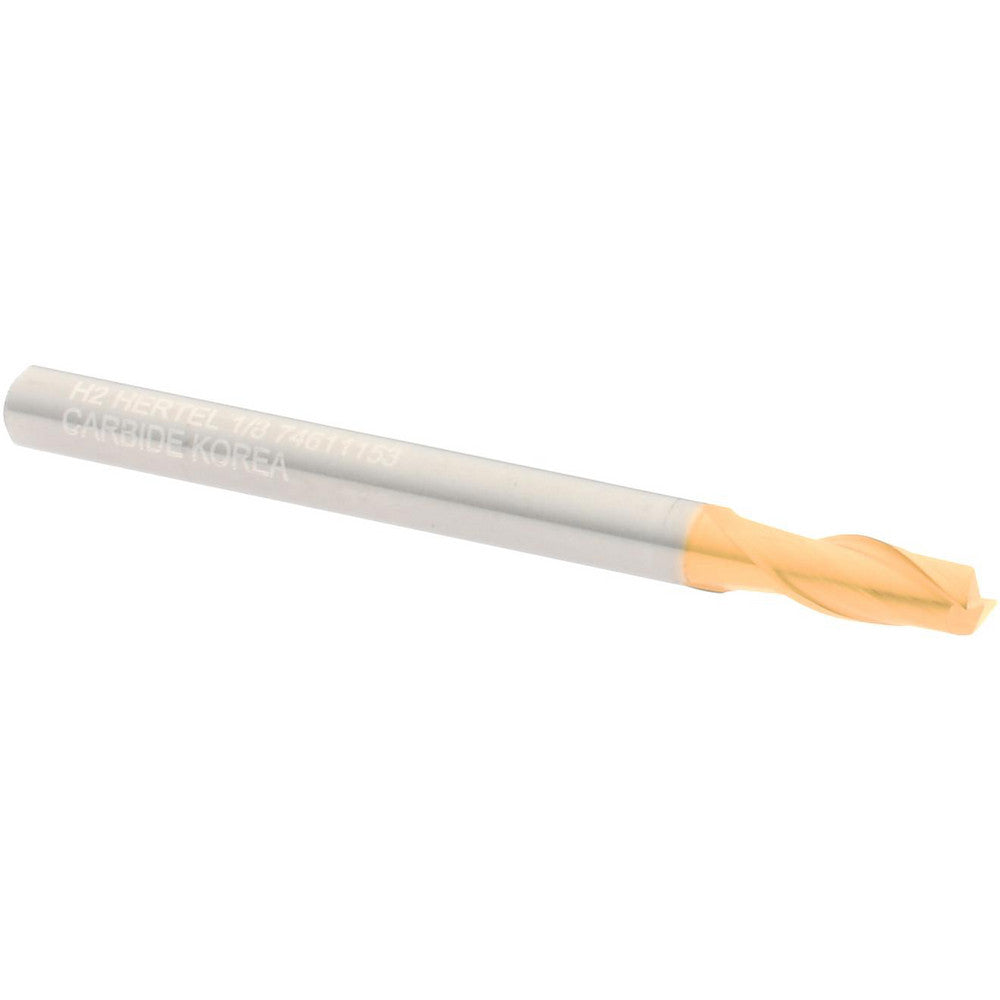 Hertel 74611153 Square End Mill 1/8" Dia, 1/4" LOC, 2 Flute, Solid Carbide
