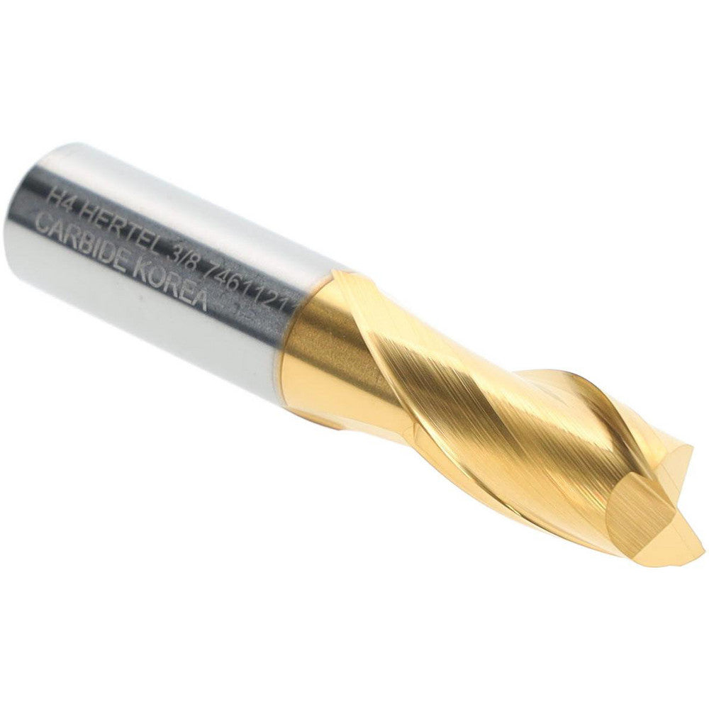 Hertel 74611211 Square End Mill 3/8" Dia, 5/8" LOC, 2 Flute, Solid Carbide