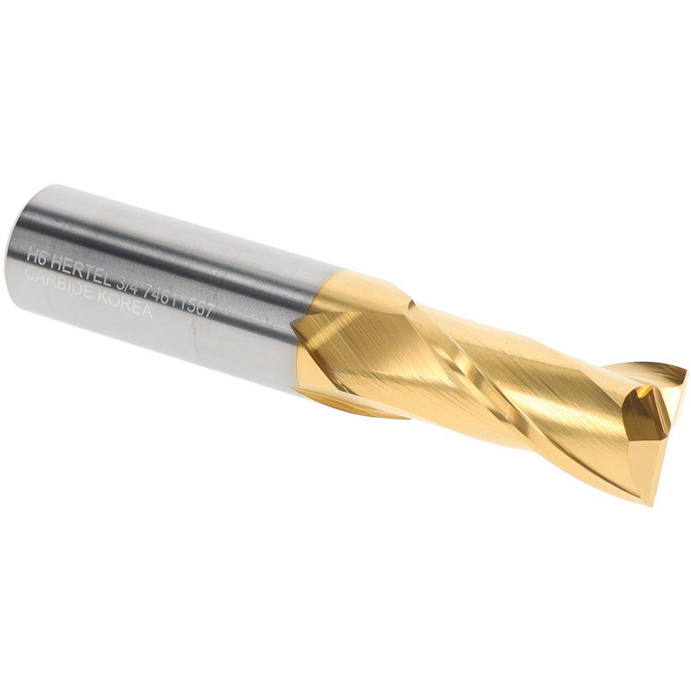 Hertel 74611567 Square End Mill 3/4" Dia, 1-1/2" LOC, 2 Flute, Solid Carbide