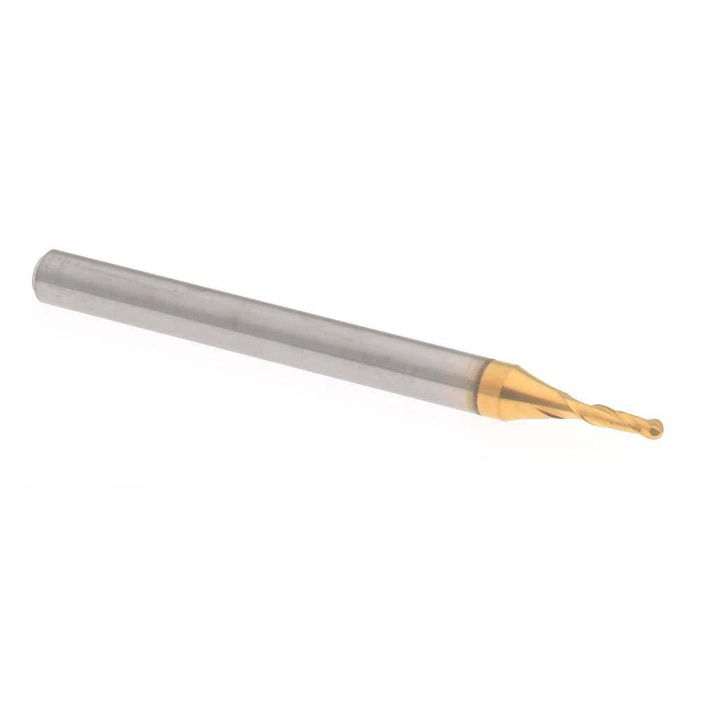Hertel E699924479 Ball End Mill 3/64" Dia, 1/8" LOC, 2 Flute, Solid Carbide