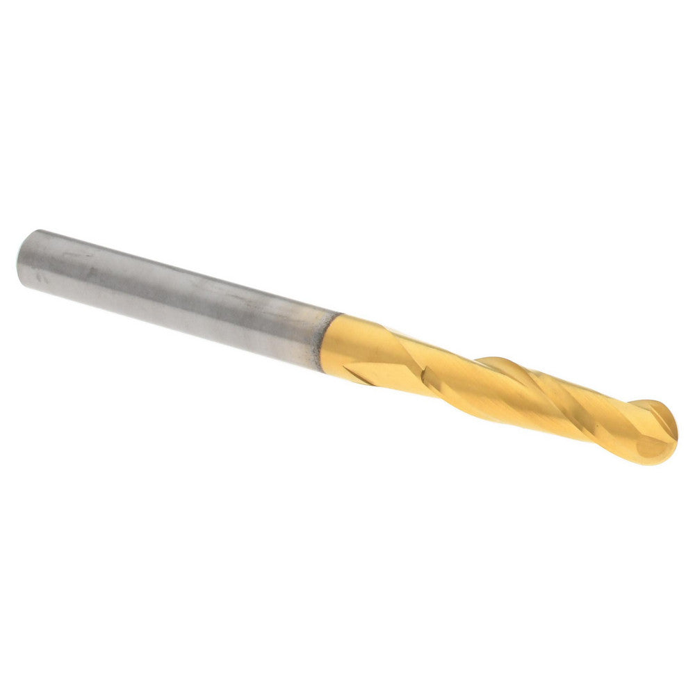 Hertel E6249008 Ball End Mill 1/8" Dia, 1/2" LOC, 2 Flute, Solid Carbide