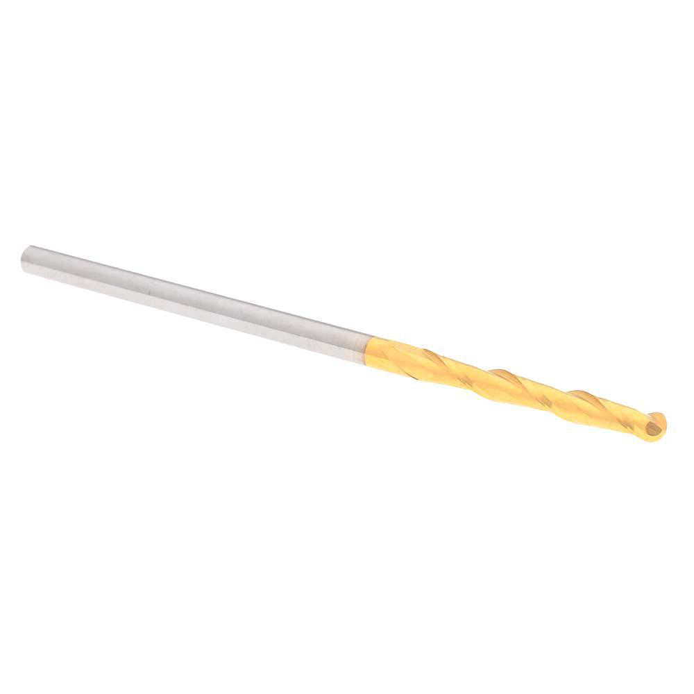 Hertel E6018008 Ball End Mill 1/8" Dia, 1" LOC, 2 Flute, Solid Carbide
