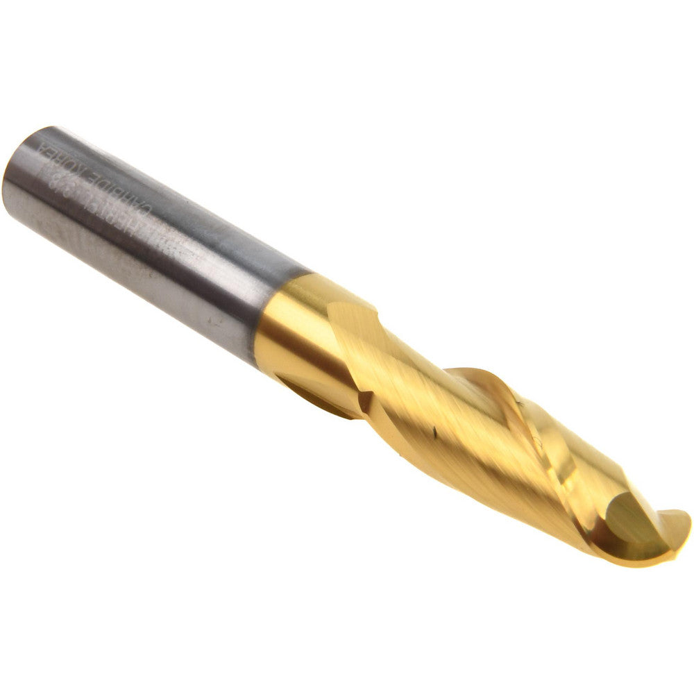 Hertel E6014024 Ball End Mill 3/8" Dia, 1-1/8" LOC, 2 Flute, Solid Carbide