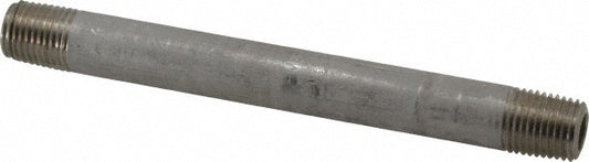 Merit Brass 4504-500 Stainless Steel Pipe Nipple 1/4" Pipe, Grade 304 & 304L