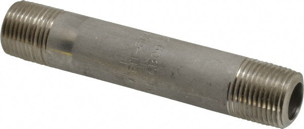 Merit Brass 4506-350 Stainless Steel Pipe Nipple 3/8" Pipe, Grade 304 & 304L