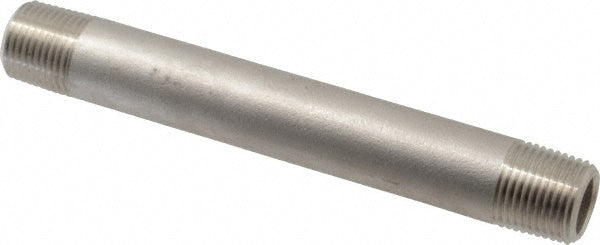 Merit Brass 4508-600 Stainless Steel Pipe Nipple 1/2" Pipe, Grade 304 & 304L