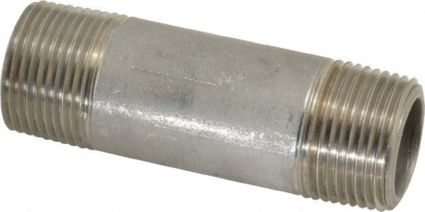 Merit Brass 4512-300 Stainless Steel Pipe Nipple 3/4" Pipe, Grade 304 & 304L