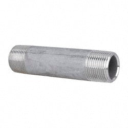 Merit Brass 4512-400 Stainless Steel Pipe Nipple 3/4" Pipe, Grade 304 & 304L