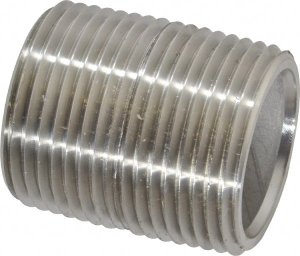 Merit Brass 4516-001 Stainless Steel Pipe Nipple 1" Pipe, Grade 304 & 304L