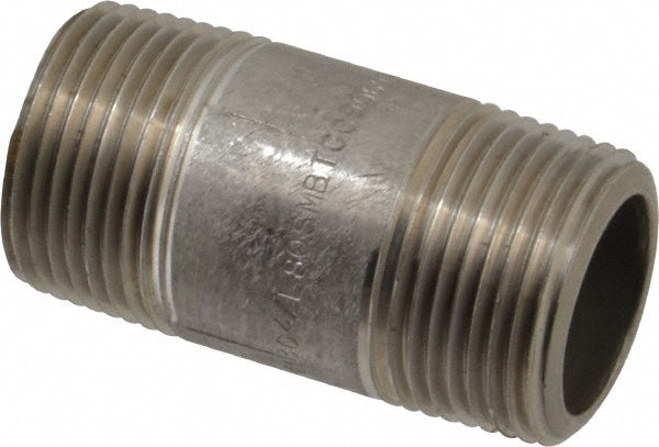 Merit Brass 4516-250 Stainless Steel Pipe Nipple 1" Pipe, Grade 304 & 304L