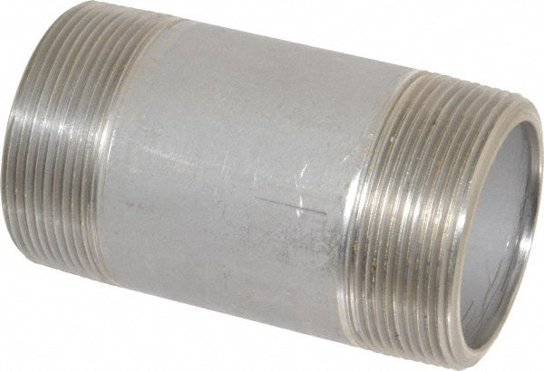 Merit Brass 4532-400 Stainless Steel Pipe Nipple 2" Pipe, Grade 304 & 304L