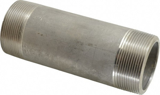 Merit Brass 4532-600 Stainless Steel Pipe Nipple 2" Pipe, Grade 304 & 304L