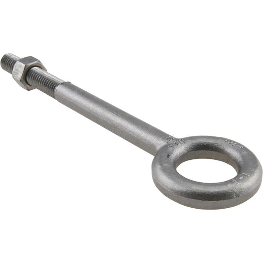 Gibraltar P12443GB Lifting Eye Bolt Without Shoulder, 2,400 lb Capacity, 1/2-13 Thread, Grade C-1030/C-1035 Steel