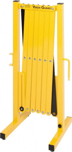 North American Safety Prods VG-1000 Folding Barricade 37" High, 11' Wide, Aluminum & Steel Frame, Black & Yellow