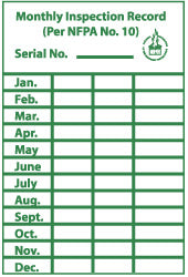 AccuformNMC ML1 Sign Rectangle, "Monthly Inspection Record"