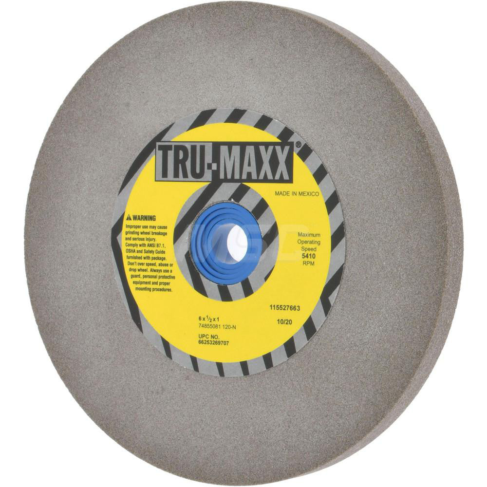 Tru-Maxx 66253269707 Bench & Pedestal Grinding Wheel 6" Dia, 1/2" Thick, 1" Hole Dia, Aluminum Oxide