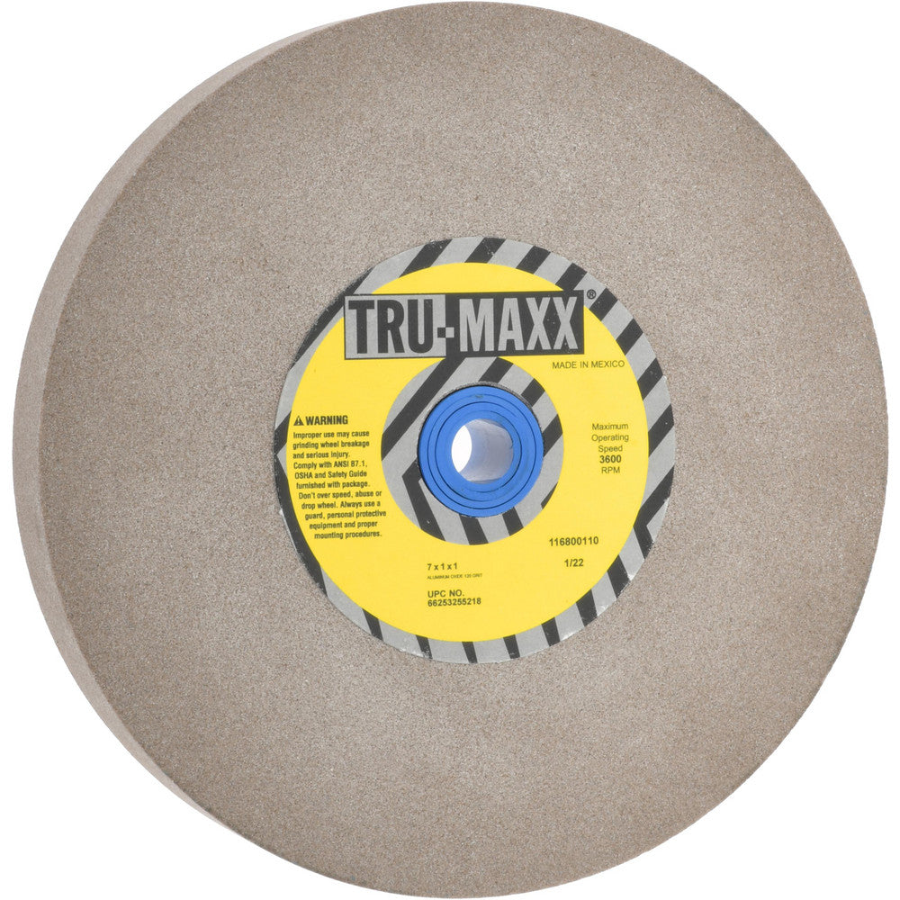 Tru-Maxx 66253255218 Bench & Pedestal Grinding Wheel 7" Dia, 1" Thick, 1" Hole Dia, Aluminum Oxide