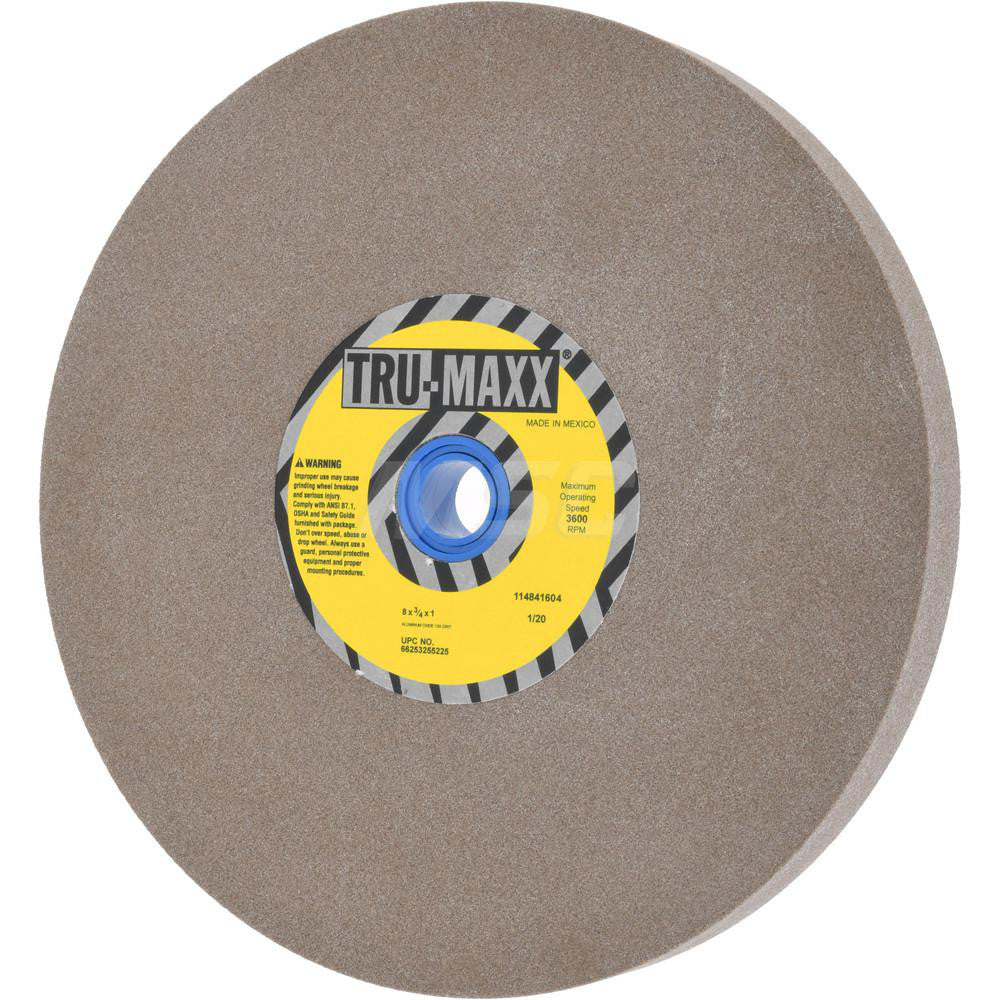 Tru-Maxx 66253255225 Bench & Pedestal Grinding Wheel 8" Dia, 3/4" Thick, 1" Hole Dia, Aluminum Oxide