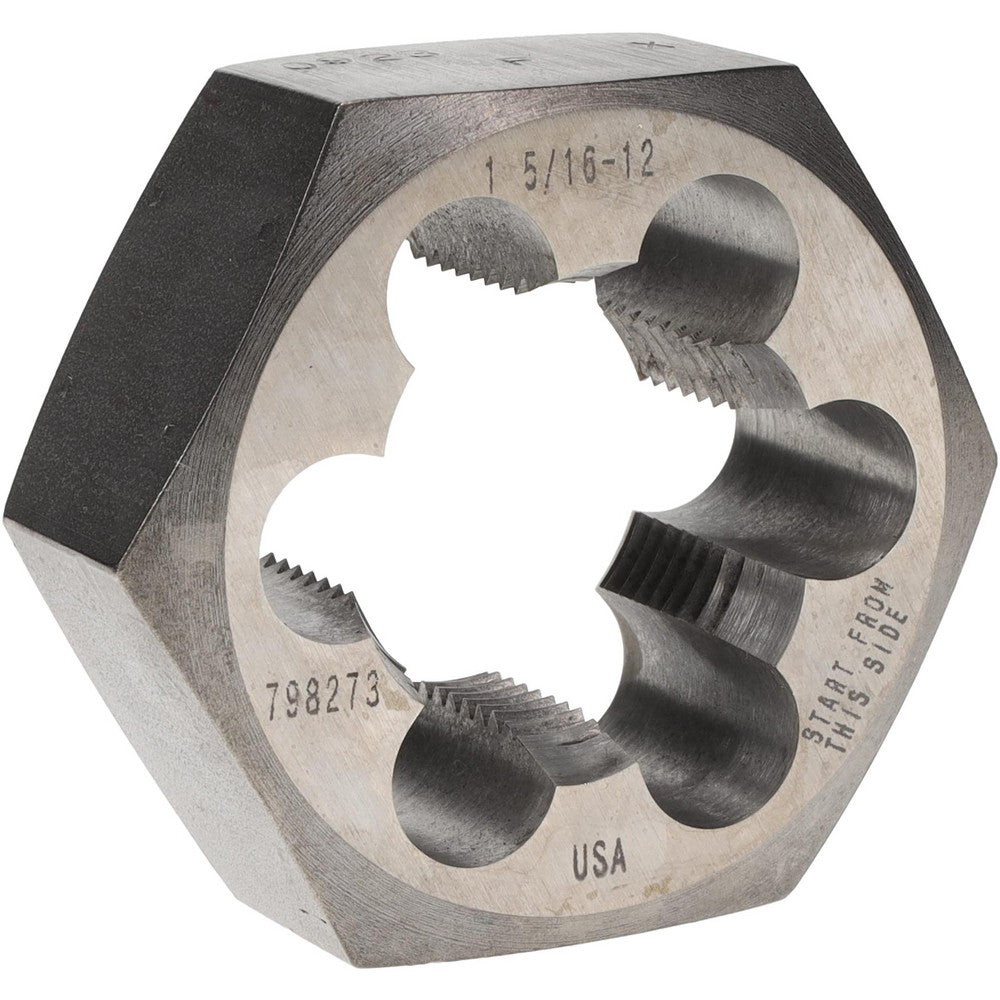WIDELL INDUSTRIES 350040 Hex Rethreading Die 1-5/16-12, 1" Thick, Right Hand, Carbon Steel