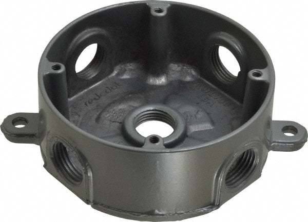 Thomas & Betts DS-47 Electrical Outlet Box Aluminum, Round, 2-7/16" OAH, 4-1/8" OAW, 1-5/8" OAD, 1 Gang