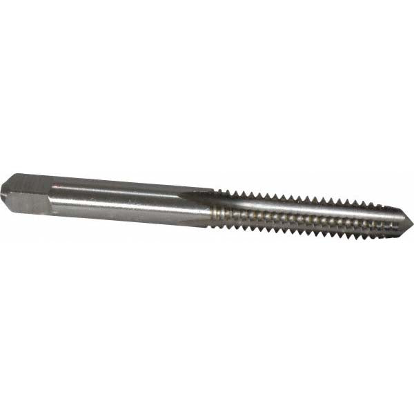 Kennametal 1542148 Straight Flute Tap 1/4-20 UNC, 4 Flute, Plug Chamfer, 3B Class of Fit, High-Speed Steel, Bright/Uncoated Finish