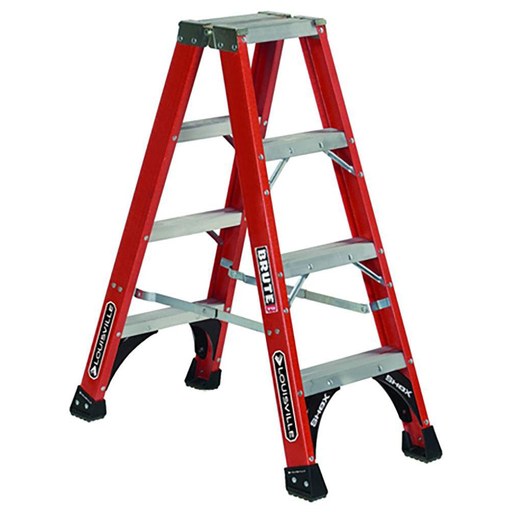 Louisville FM1404HD 3-Step Fiberglass Step Ladder Type IAA, 4' High