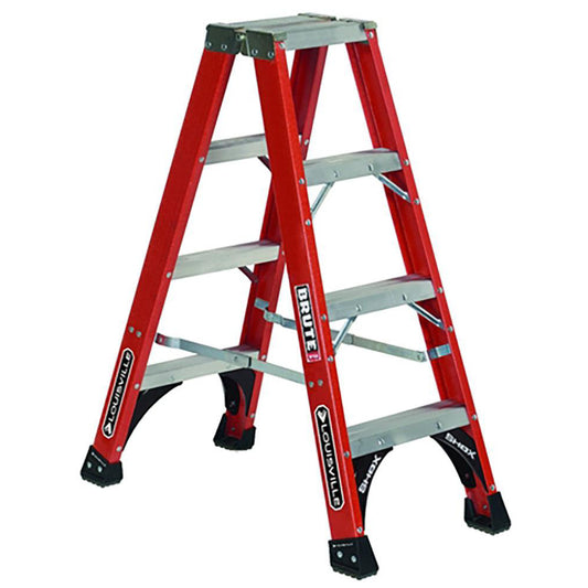Louisville FM1404HD 3-Step Fiberglass Step Ladder Type IAA, 4' High