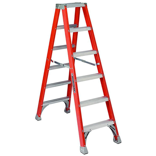 Louisville FM1506 5-Step Fiberglass Step Ladder Type IA, 6' High