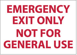 AccuformNMC M45RB Emergency Exit Only Not for General Use, Plastic Exit Sign
