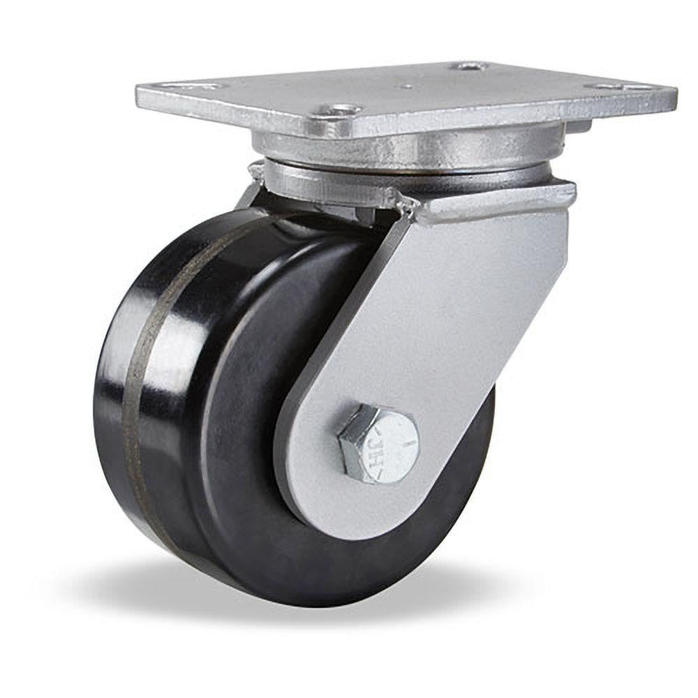 Hamilton S-CH-63PH Swivel Top Plate Caster Phenolic, 6" Wheel Dia, 3" Wheel Width, 2,000 lb Capacity, 8" OAH